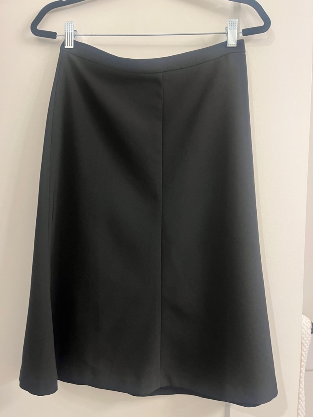 Ann Taylor Black A-Line Midi Skirt